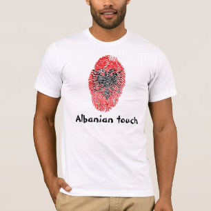 Albanische Touchfingerabdruckflagge T-Shirt