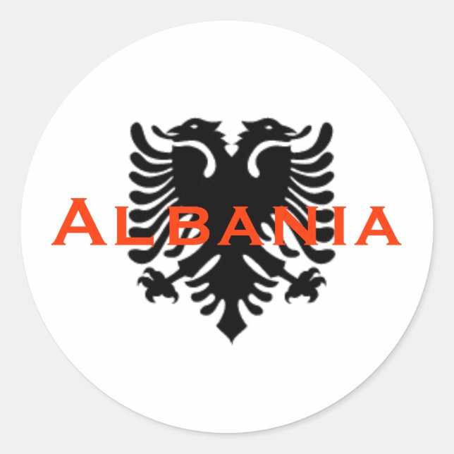 Albanischer Adlersticker Runder Aufkleber (Vorderseite)