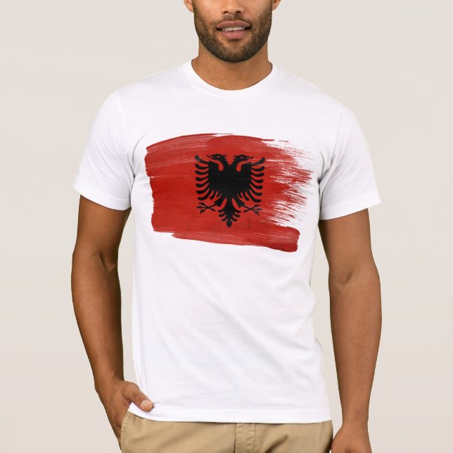 Albanischer Flaggen-T - Shirt (Vorderseite)