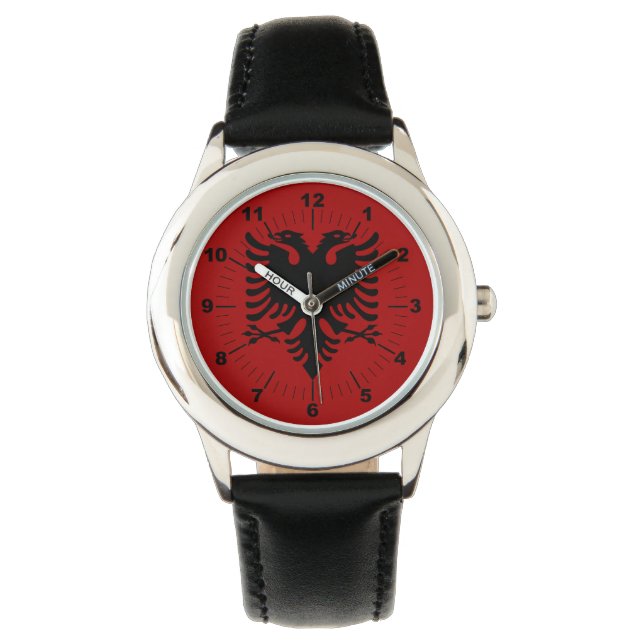 Albanischer Wappen Armbanduhr (Vorderseite)