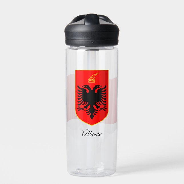 Albanischer Wappen, Flagge, Albanien Trinkflasche (Vorderseite)