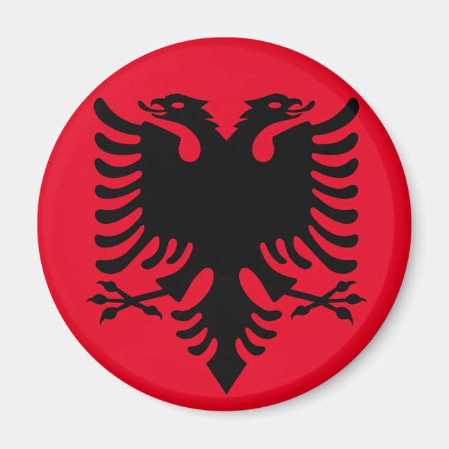 Albanischer Wappen Magnet (Vorne)
