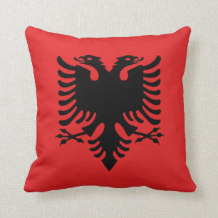 Albanisches Flaggenkissen Kissen