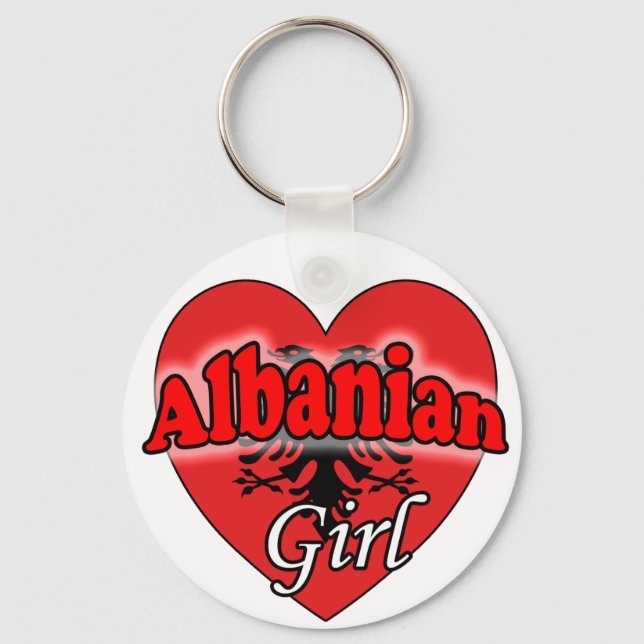 Albanisches Mädchen Schlüsselanhänger (Vorderseite)