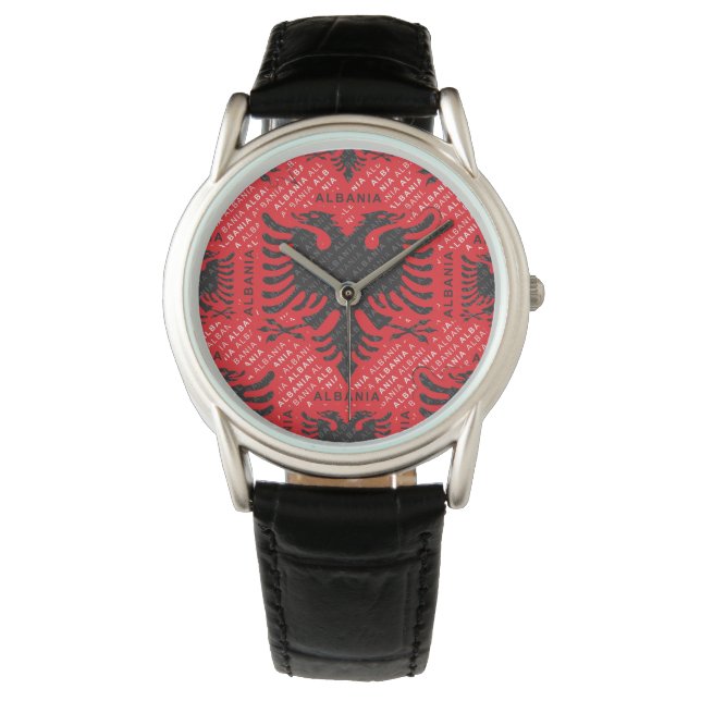 Albanisches Muster 2 Armbanduhr (Vorderseite)