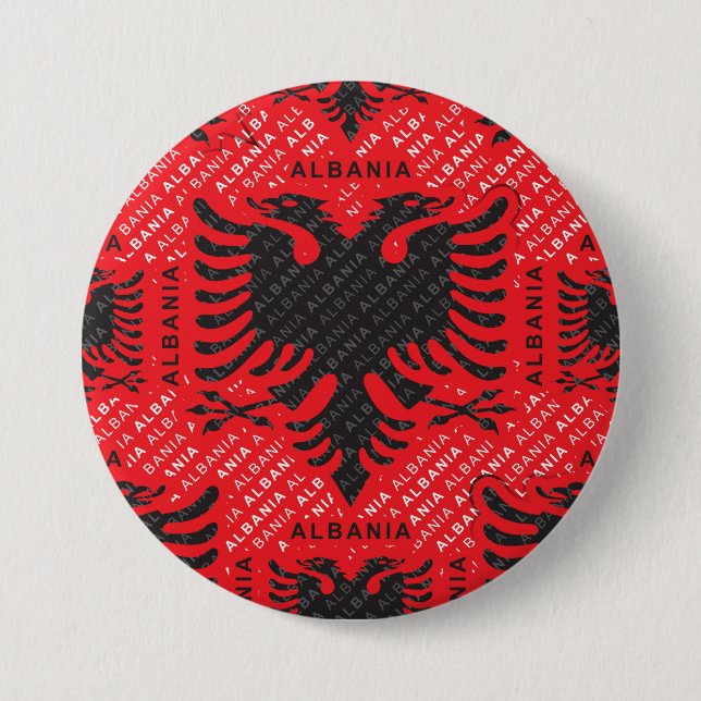 Albanisches Muster 2 Button (Vorderseite)