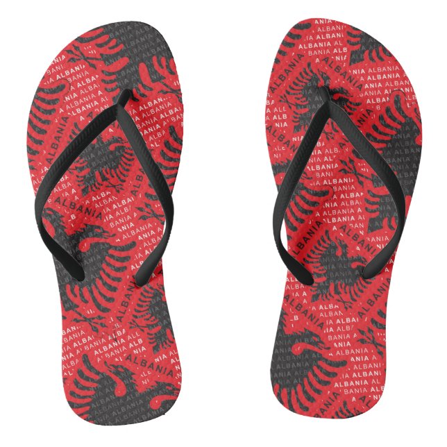 Albanisches Muster 2 Flip Flops (Fußbett)