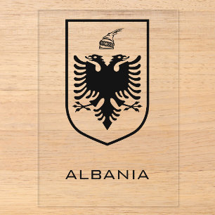 Albanisches Nationalwappen Heritage Tinte Acryleinladungen