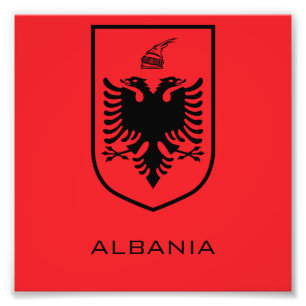 Albanisches Nationalwappen Heritage Tinte Fotodruck