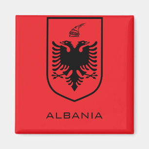 Albanisches Nationalwappen Heritage Tinte Magnet