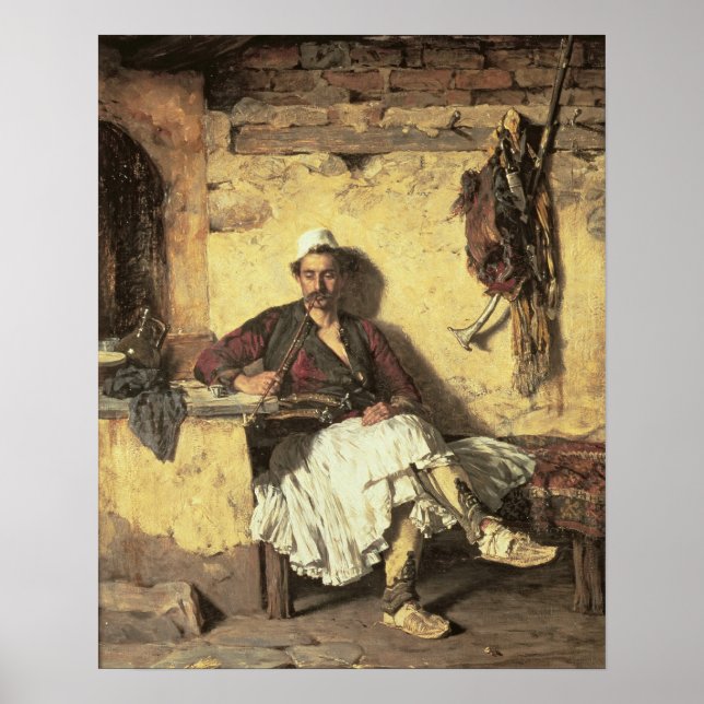 Albanisches Sentinel-Ruhen (Arnaueti) (Öl auf Canv Poster (Vorne)