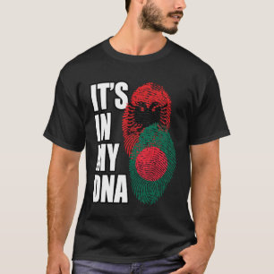Albanisches und bangladeschisches Misch-DNA-Flagge T-Shirt