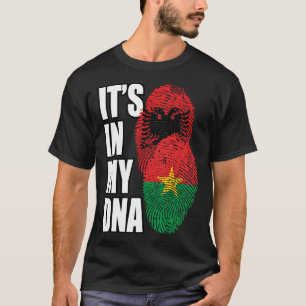 Albanisches und burkinabisches DNA-Flagge-Erbe T-Shirt