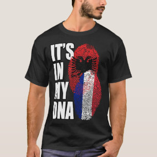 Albanisches und französisches Misch-DNA-Flaggengeb T-Shirt