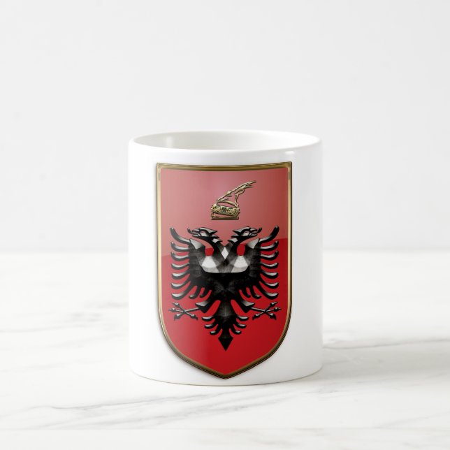 Albanisches Wappen Kaffeetasse (Mittel)