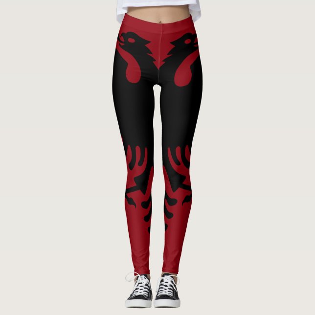 Albanisches Wappen Leggings (Vorderseite)
