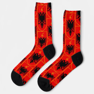 Albanisches Wappen Nationales Kulturerbe Kunst Socken