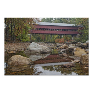 Albany Bridge, direkt neben dem Kancamagus Fotodruck