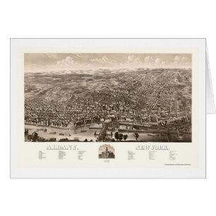 Albany, carte panoramique de NY - 1879