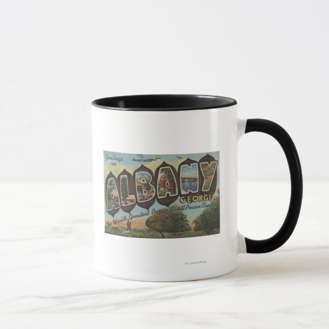 Albany, Georgien - Große Briefmarkenszenen Tasse (Rechts)