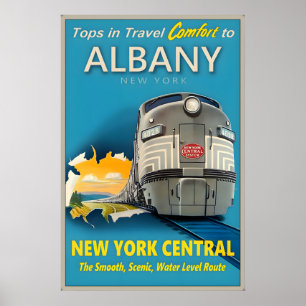 Albany New York Central Railroad Tops im Reisekomf Poster