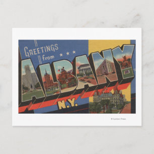 Albany, New York - Große Briefszenen Postkarte