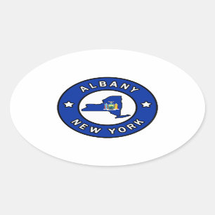 Albany New York Ovaler Aufkleber