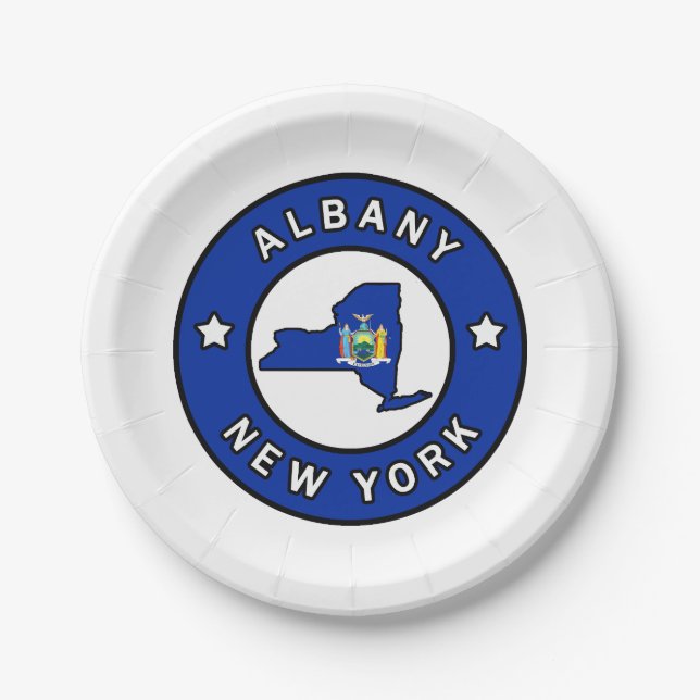 Albany New York Pappteller (Vorderseite)
