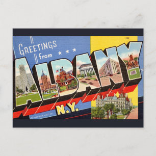 Albany New York Retro-Postkarte Postkarte