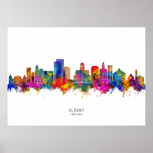 Albany New York Skyline Poster (Vorne)