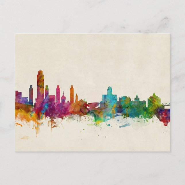 Albany New York Skyline Postkarte (Vorderseite)