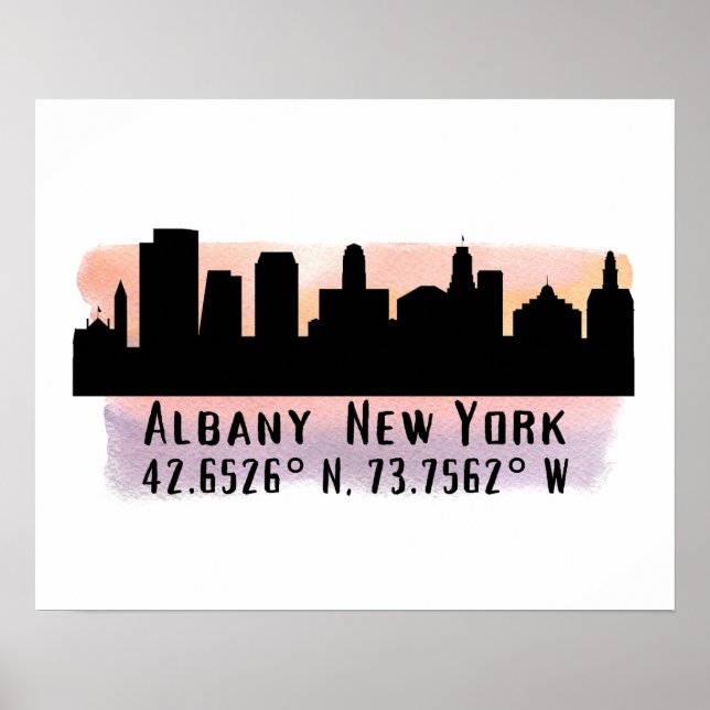 Albany NY City Skyline Poster (Vorne)