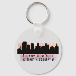 Albany NY City Skyline Schlüsselanhänger