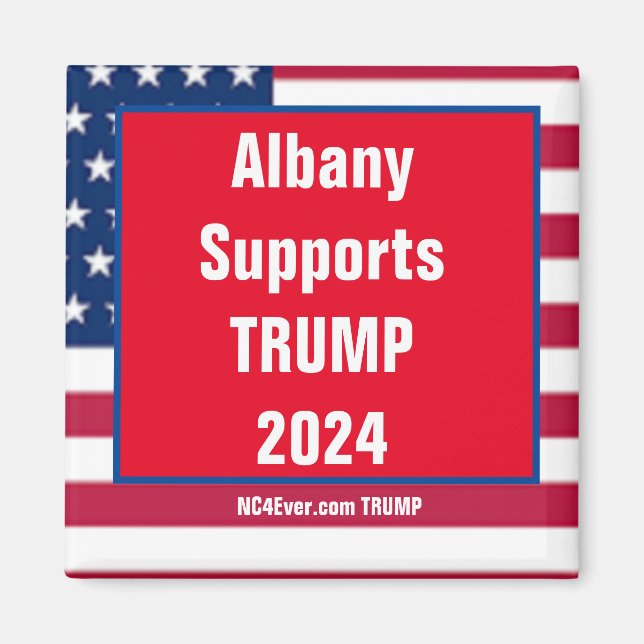 Albany unterstützt den TRUMP 2024-Magneten Magnet (Vorne)
