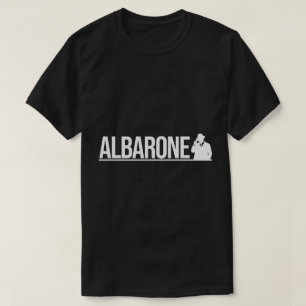 Albarone Gangster Silhouette Grafik - Weiß T-Shirt