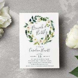 Albâtre Wreath Brunch & Bubbly Shower Invitation