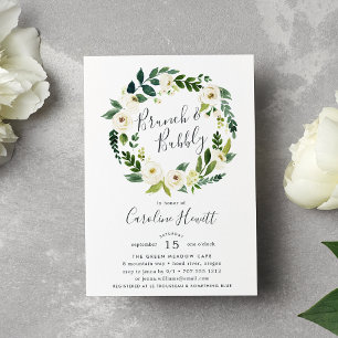 Albâtre Wreath Brunch & Bubbly Shower Invitation
