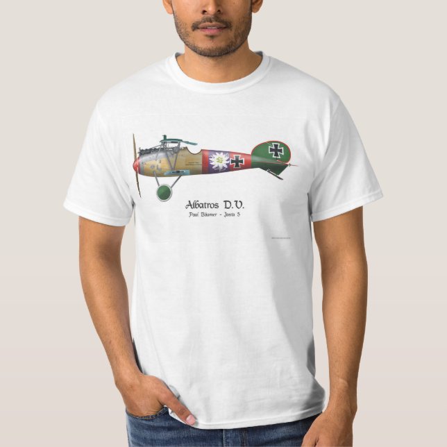Albatros D.V. ww1 deutsches Kämpfer-Flugzeug T-Shirt (Vorderseite)