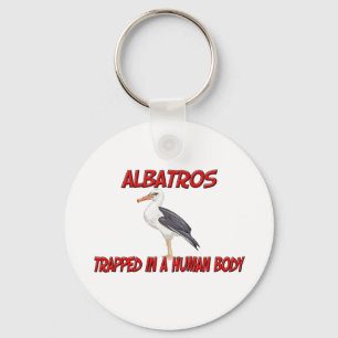 Albatros schloss in einem menschlichen Körper ein Schlüsselanhänger