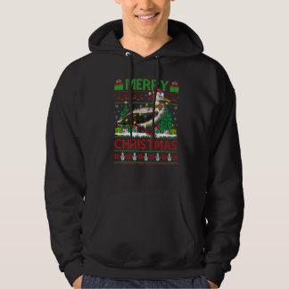 Albatross Bird Xmas Lights Ugly Albatross Christm Hoodie