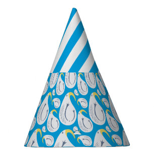 Albatross Blau Gelb Weiß Grau Partyhütchen