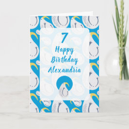 Albatross Blau und Weiß zum Geburtstag Karte