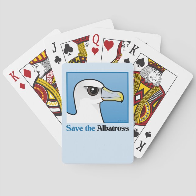 Albatross gerettet (Porträt) Spielkarten (Rückseite)