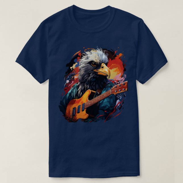Albatross Gitarre spielen T-Shirt (Design vorne)