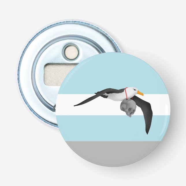 Albatross mit menschlichem Schädel Flaschenöffner (Vorderseite)