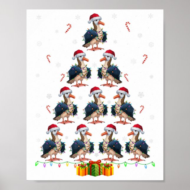 Albatross Weihnachtsmannmütze Xmas Lights Men Chri Poster (Vorne)