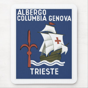 Albergo Columbia Genoa ~ Trieste Mousepad