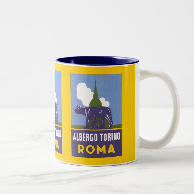 Albergo Torino Zweifarbige Tasse (Rechts)