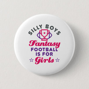 Albern Boys Fantasy Football ist für Mädchen Button