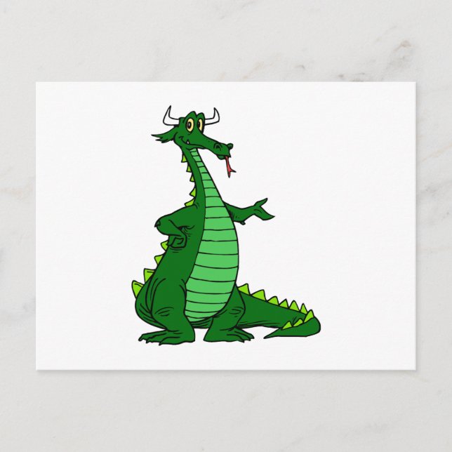 Albern Dragon Green Postkarte (Vorderseite)